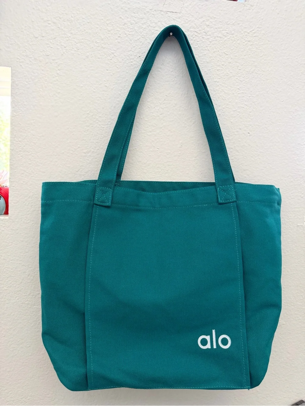 ALO Yoga Teal Canvas Tote